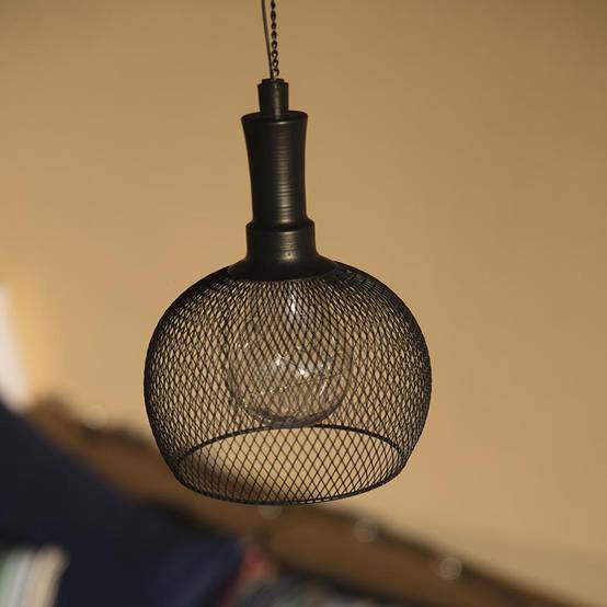 Lumisky - Suspension solaire ronde LOFT ROUND Noir Acier H85cm - Imagen 4