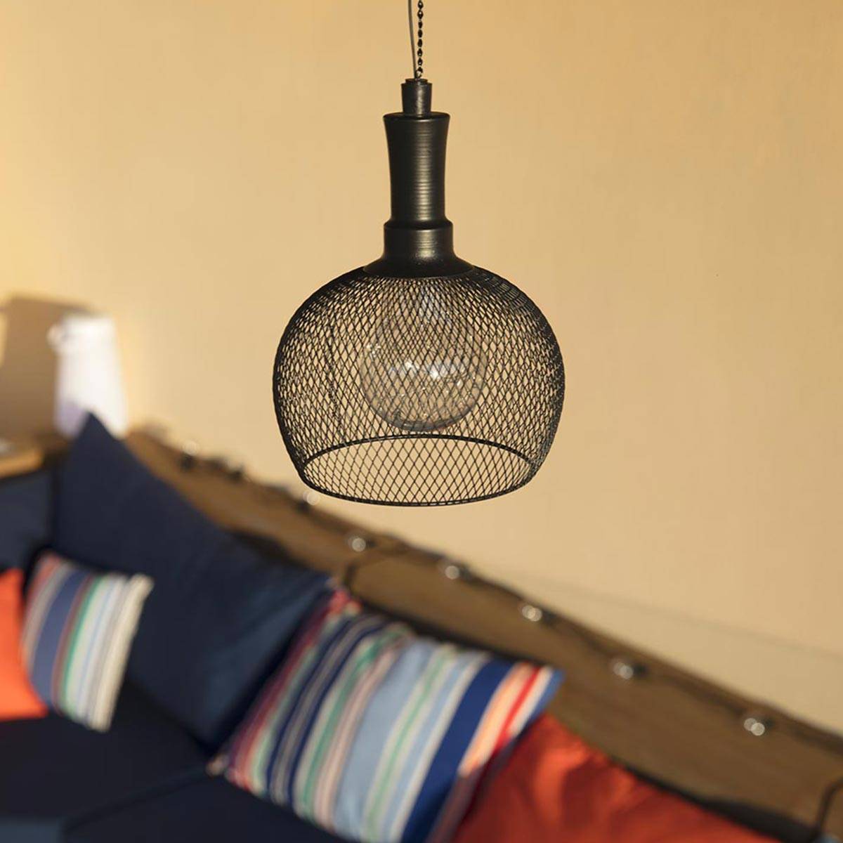 Lumisky - Suspension solaire ronde LOFT ROUND Noir Acier H85cm - Imagen 2