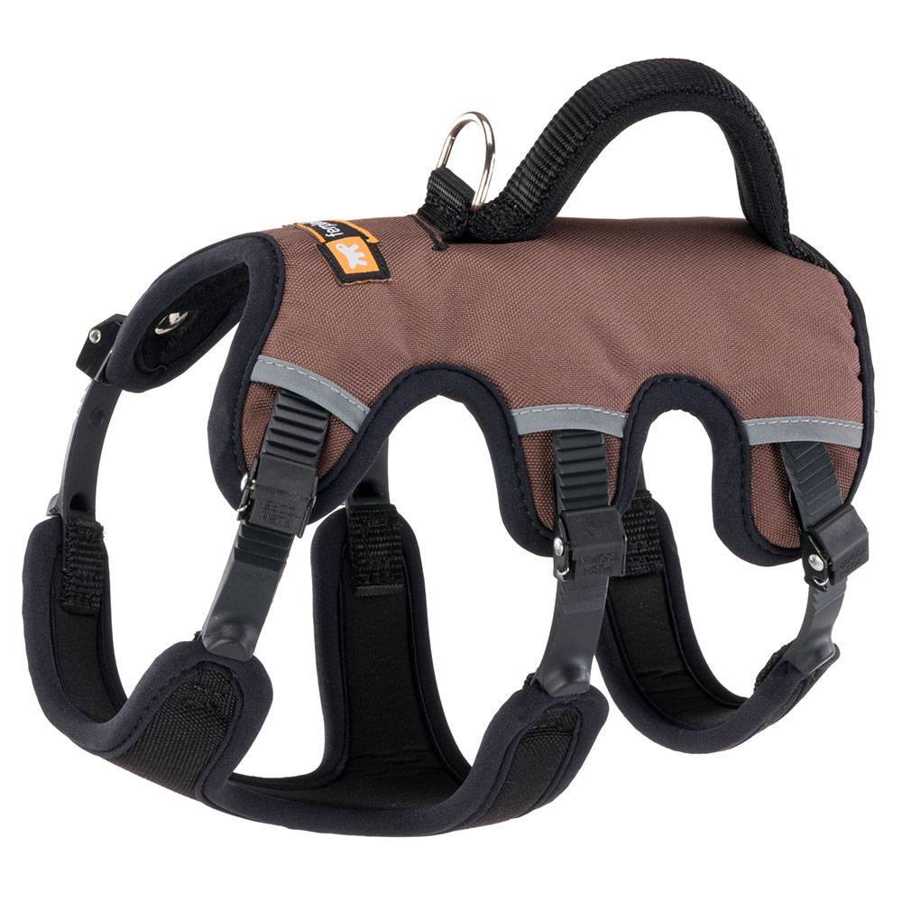 Ferplast - Ferplast Harnais Chien Réglable XS Poitrail 37-47 cm avec Poignée, Marron - Imagen 1