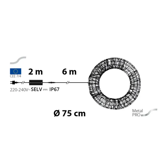 Lotti - Couronne 3D lumineuse ø75cm MicroLED Blanc Chaud & RGB Flash HDM Pro MultiFLASH Lotti - Image 2