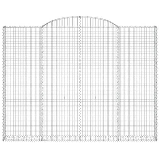 Vidaxl - Paniers à gabions arqués 3 pcs 300x30x220/240 cm fer galvanisé vidaXL 3146630 - Image 5