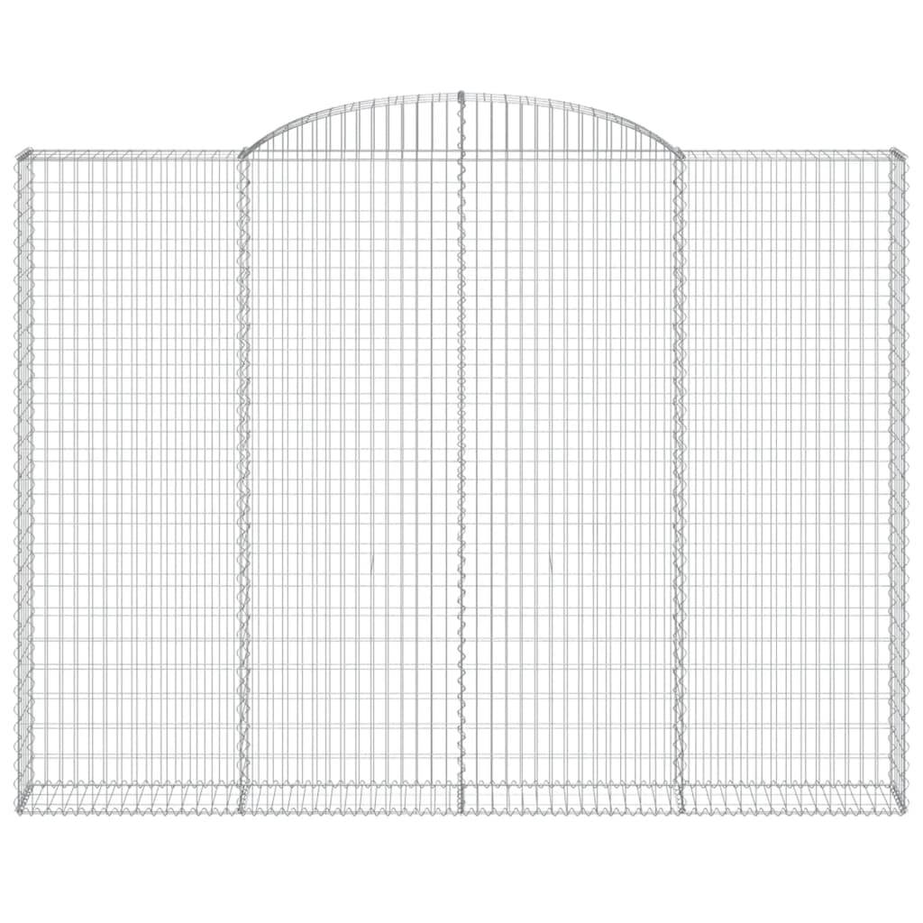 Vidaxl - Paniers à gabions arqués 3 pcs 300x30x220/240 cm fer galvanisé vidaXL 3146630 - Image 5