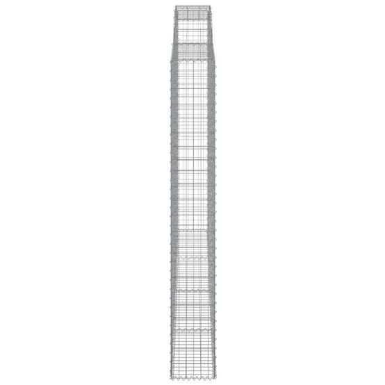 Vidaxl - Paniers à gabions arqués 3 pcs 300x30x220/240 cm fer galvanisé vidaXL 3146630 - Image 6