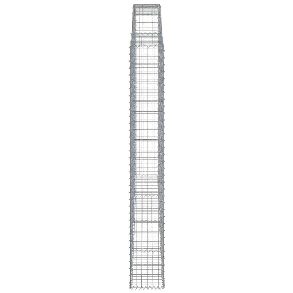 Vidaxl - Paniers à gabions arqués 3 pcs 300x30x220/240 cm fer galvanisé vidaXL 3146630 - Image 6