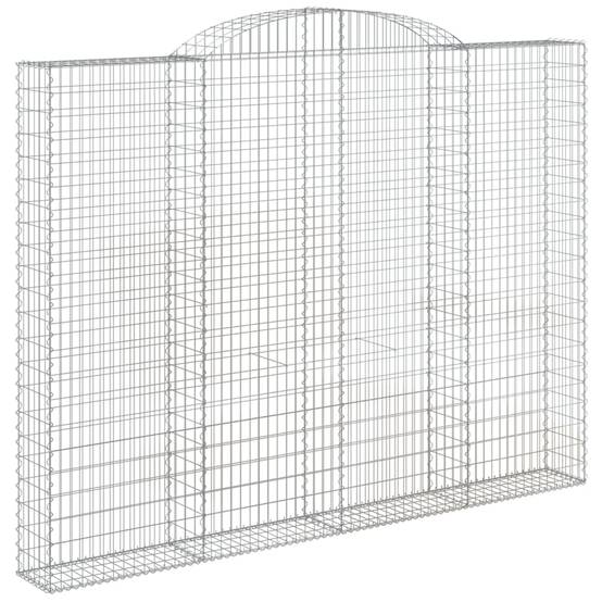 Vidaxl - Paniers à gabions arqués 3 pcs 300x30x220/240 cm fer galvanisé vidaXL 3146630 - Image 4