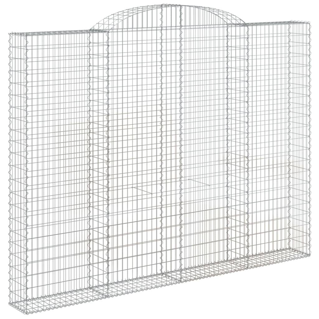 Vidaxl - Paniers à gabions arqués 3 pcs 300x30x220/240 cm fer galvanisé vidaXL 3146630 - Image 4