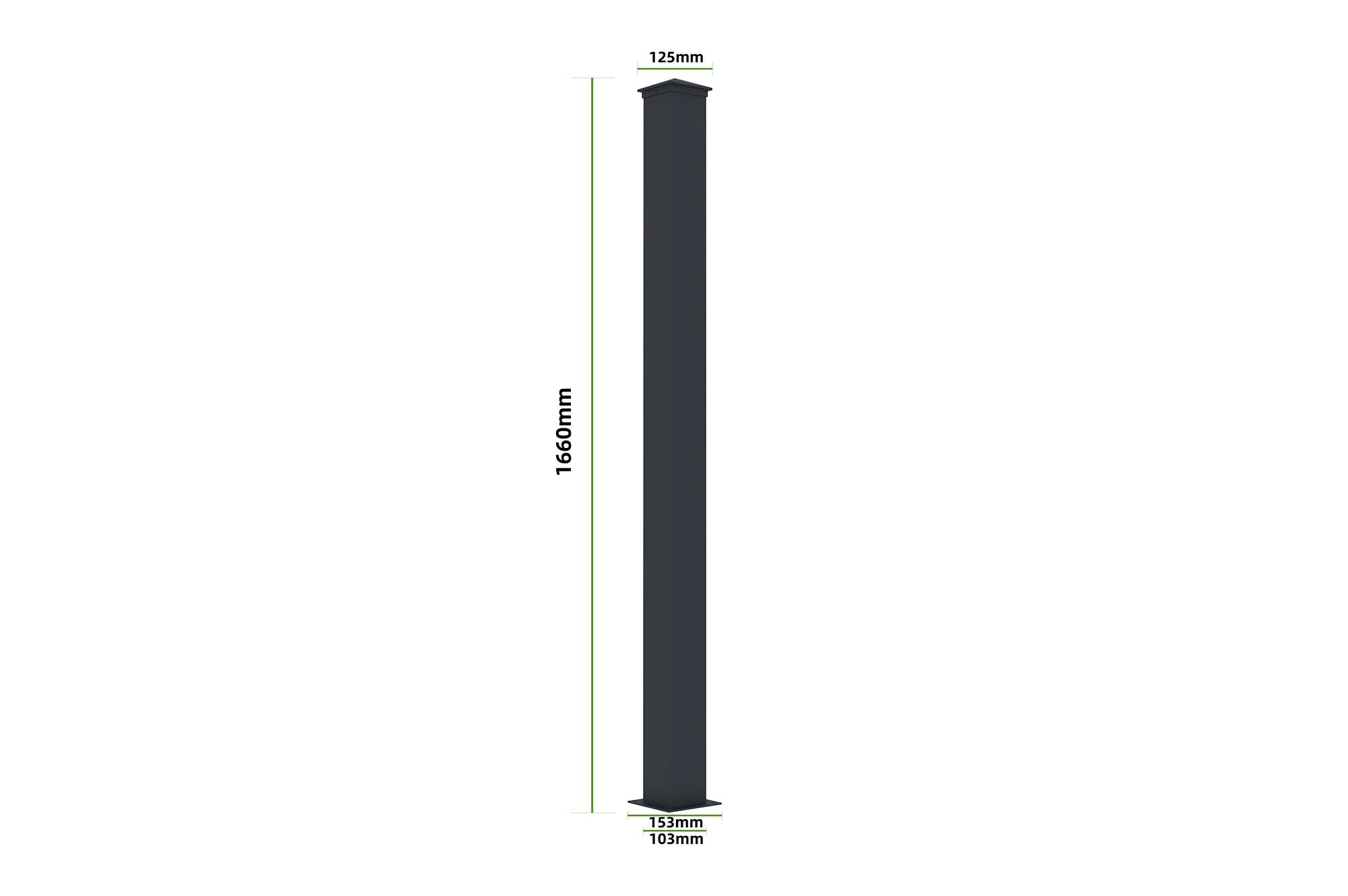 Casanoov Lot de 2 kits de clôture aluminium VELETA H.170   cm - kits complet 3.8m - Image 7
