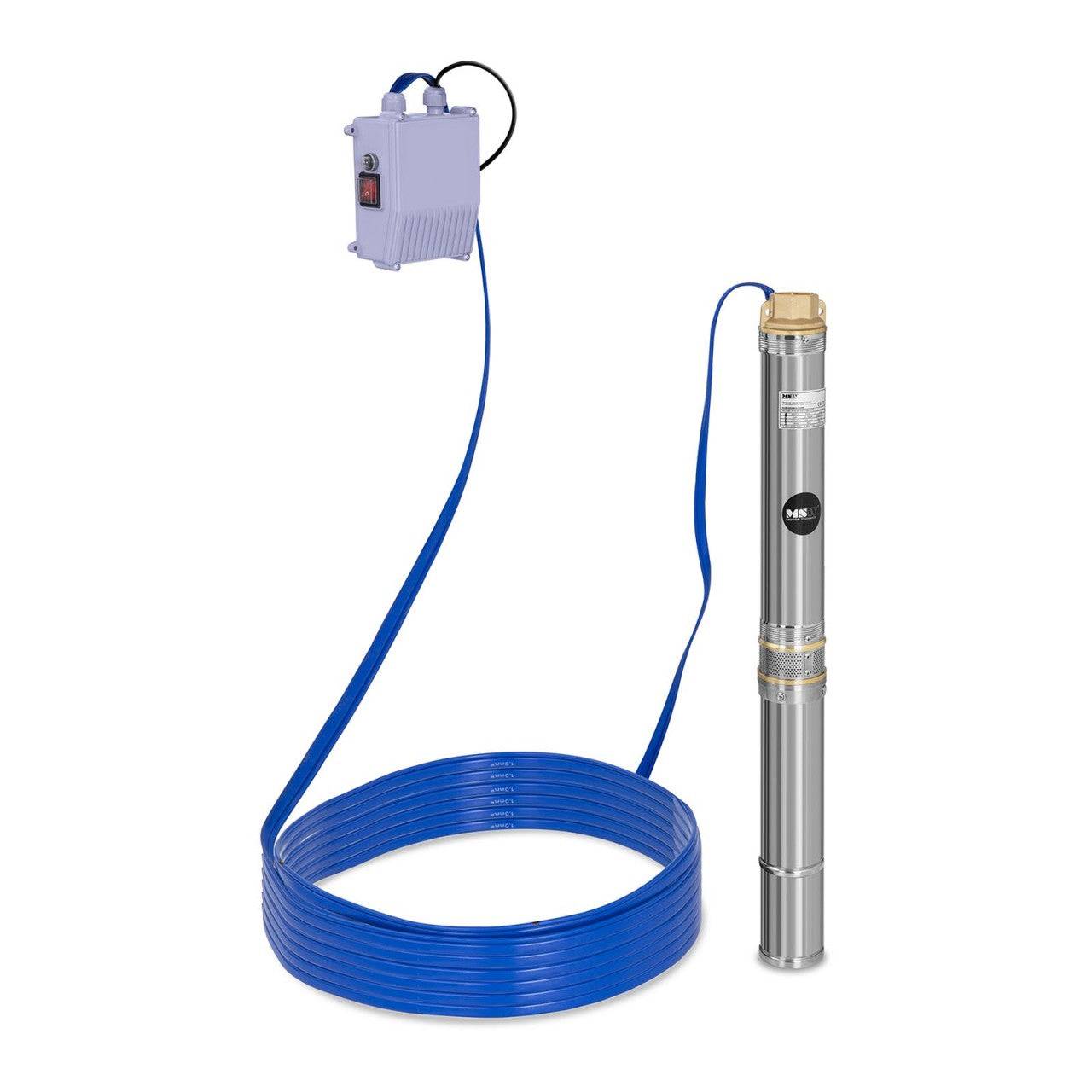 Pompe immergée pompe de puits submersible refoulement - 3 800 L/h - 250 Watts - acier inoxydable - Image 1