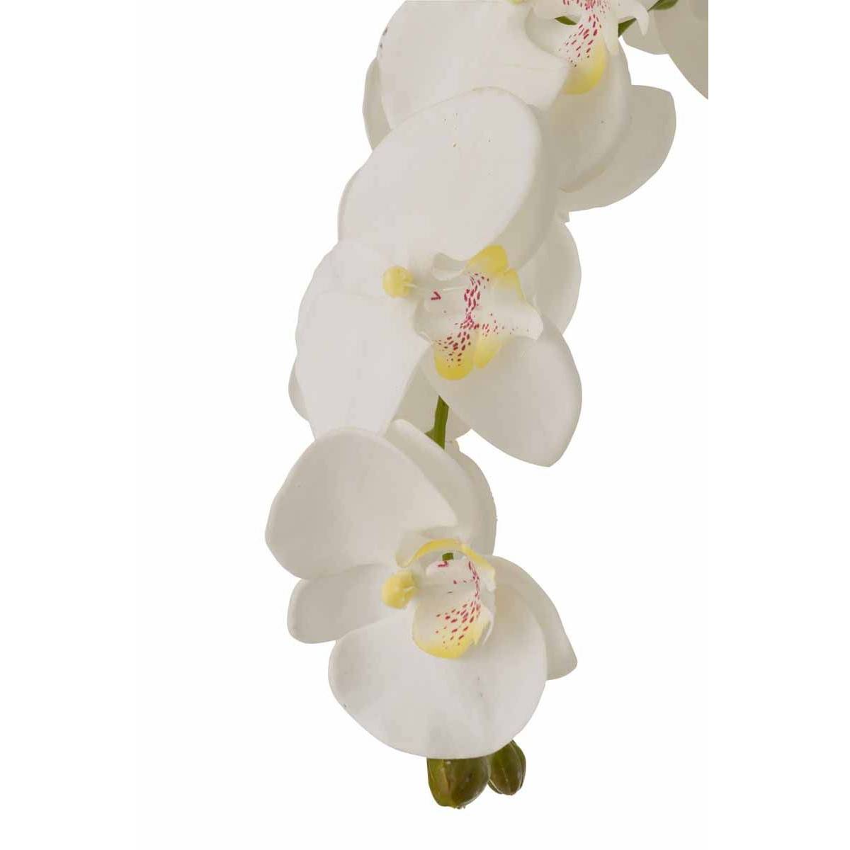 J-Line - Fleur Artificielle Déco "Orchidée en Terre" 98cm Blanc - Image 2