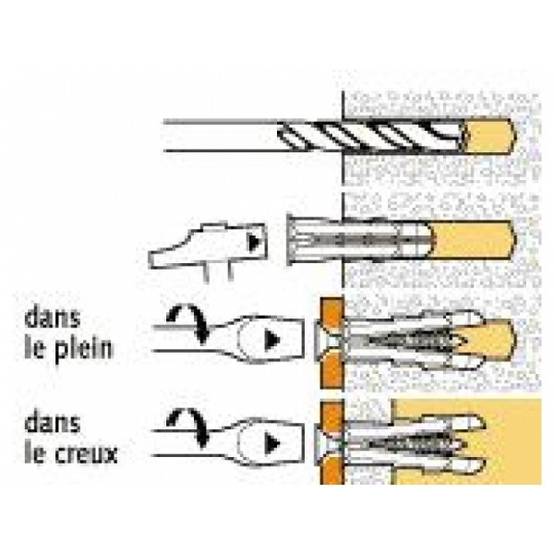 Boîte 100 chevilles Arpon SPIT - Ø6 x 25 mm - vis 3/5 - 198160 - Image 2