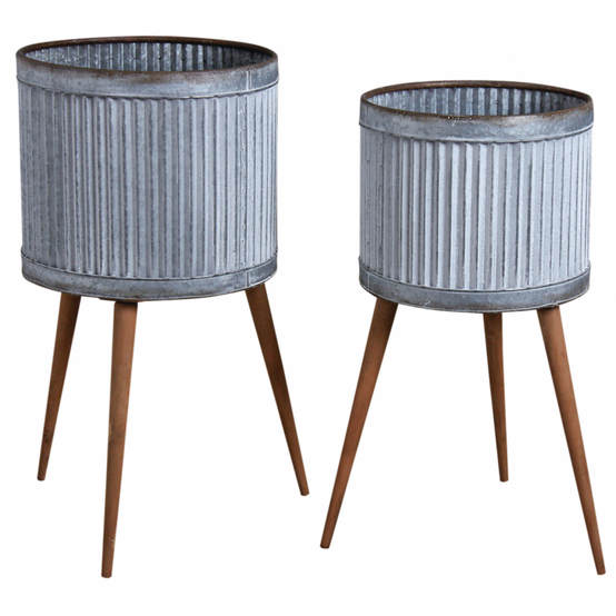 Aubry Gaspard - Lot de 2 cache-pots sur pieds - Aubry Gaspard