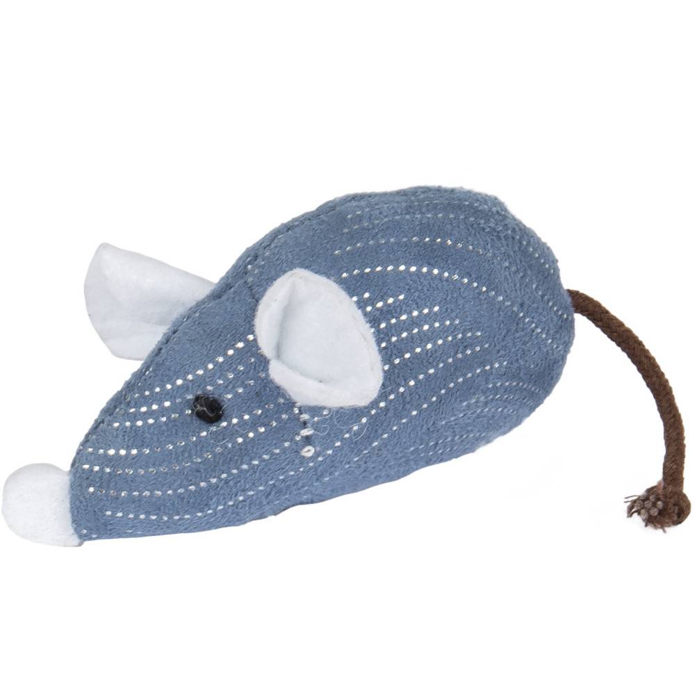 Souris Medy bleu 5 x 14 cm Jouet pour chat. - Image 1