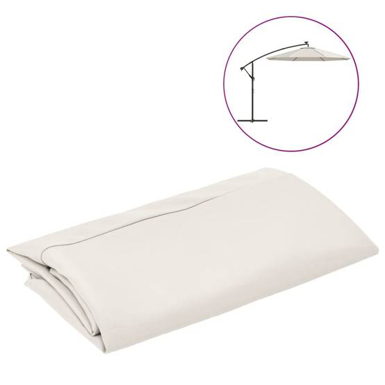 Vidaxl - Toile de Rechange pour Parasol Blanc Sable 300 cm vidaXL 313804 - Image 2