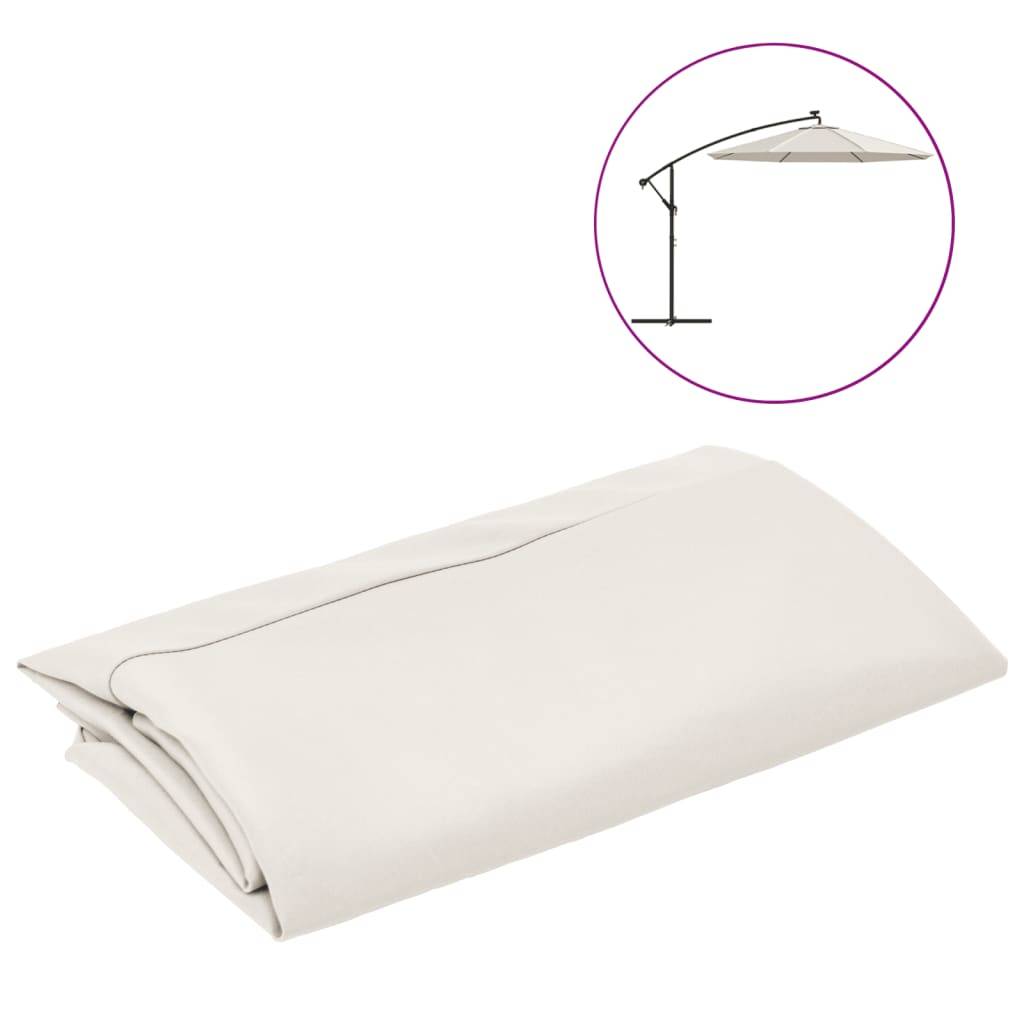 Vidaxl - Toile de Rechange pour Parasol Blanc Sable 300 cm vidaXL 313804 - Image 2