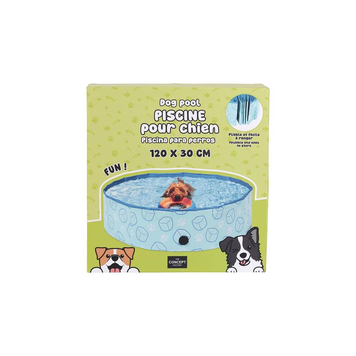 The Concept Factory - Piscine pour Chien "Splash" 120cm Bleu - Image 5