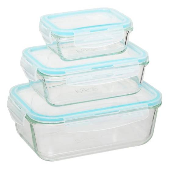 Lot de 3 Boîtes de Conservation "Clipeat" 23cm Transparent - Image 1