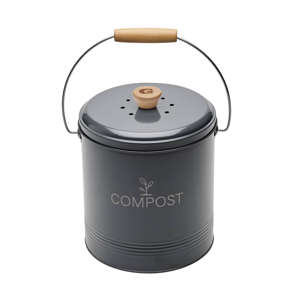 Guillouard - Seau compost rond gris foncé 4,5L - Image 2