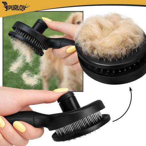 Brosse à fourrure autonettoyante noir purlov - Image 4