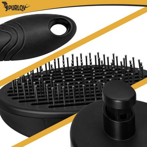 Brosse à fourrure autonettoyante noir purlov - Image 8