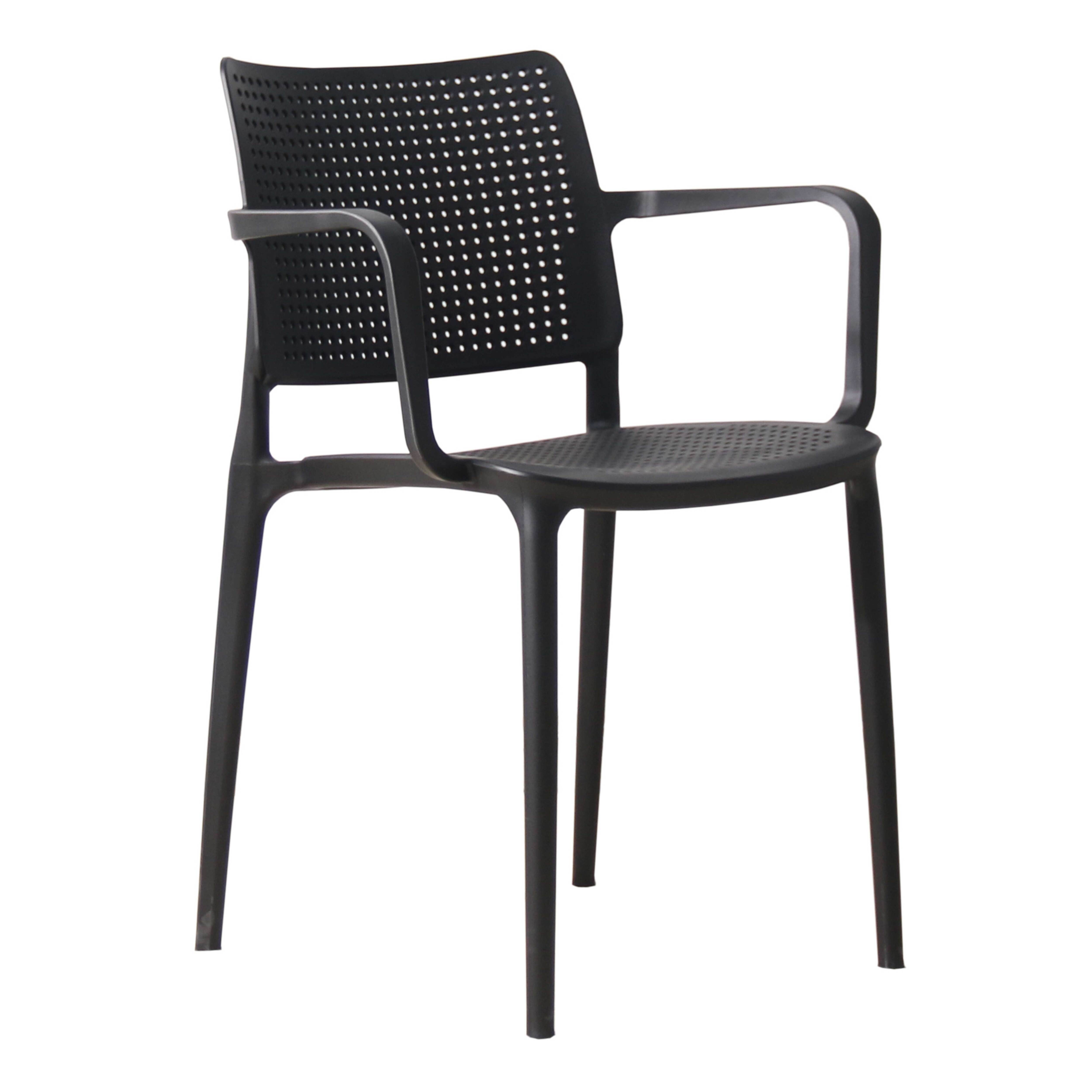 Oviala - Lot de 2 fauteuils de terrasse noir Riga - Oviala - Imagen 2