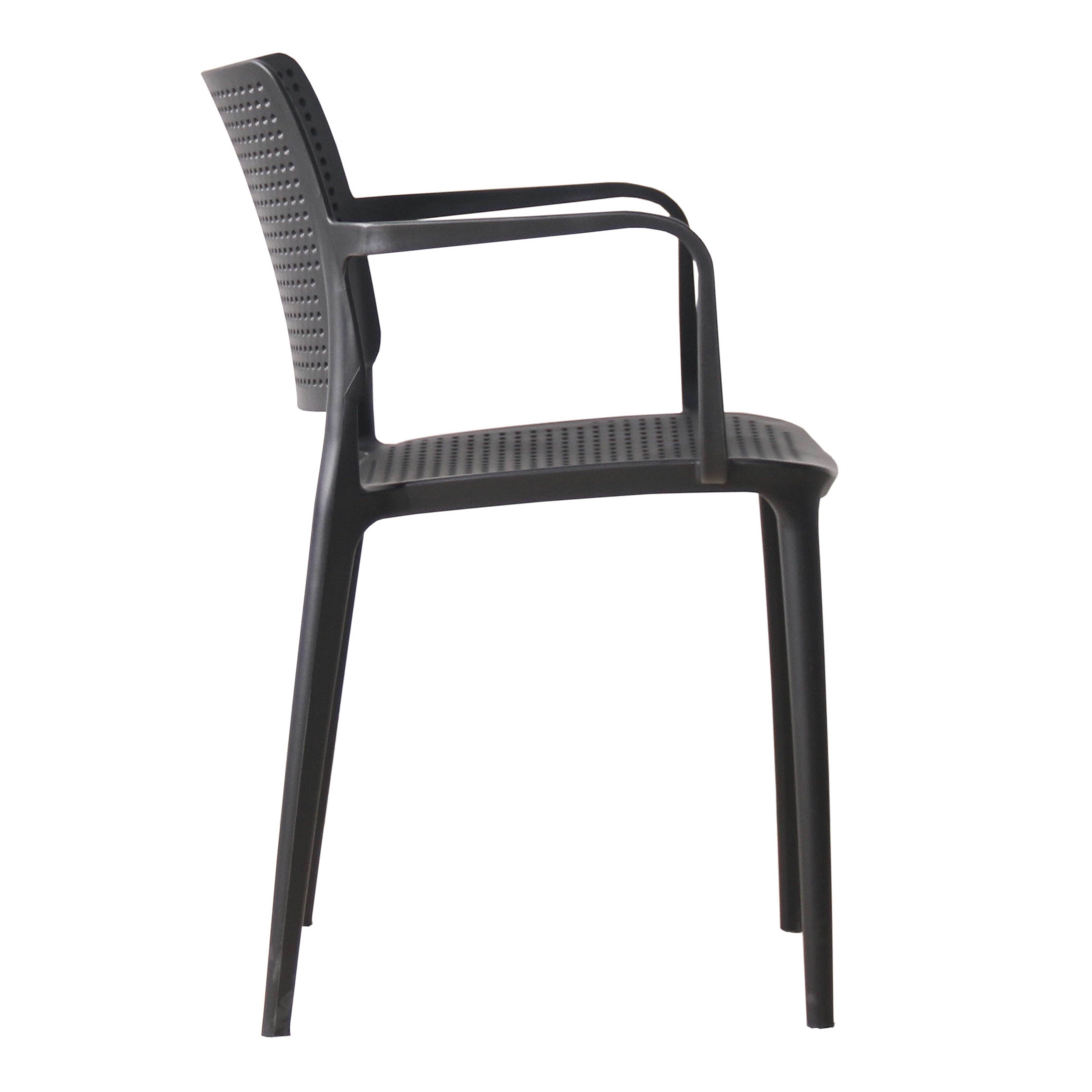 Oviala - Lot de 2 fauteuils de terrasse noir Riga - Oviala - Imagen 3