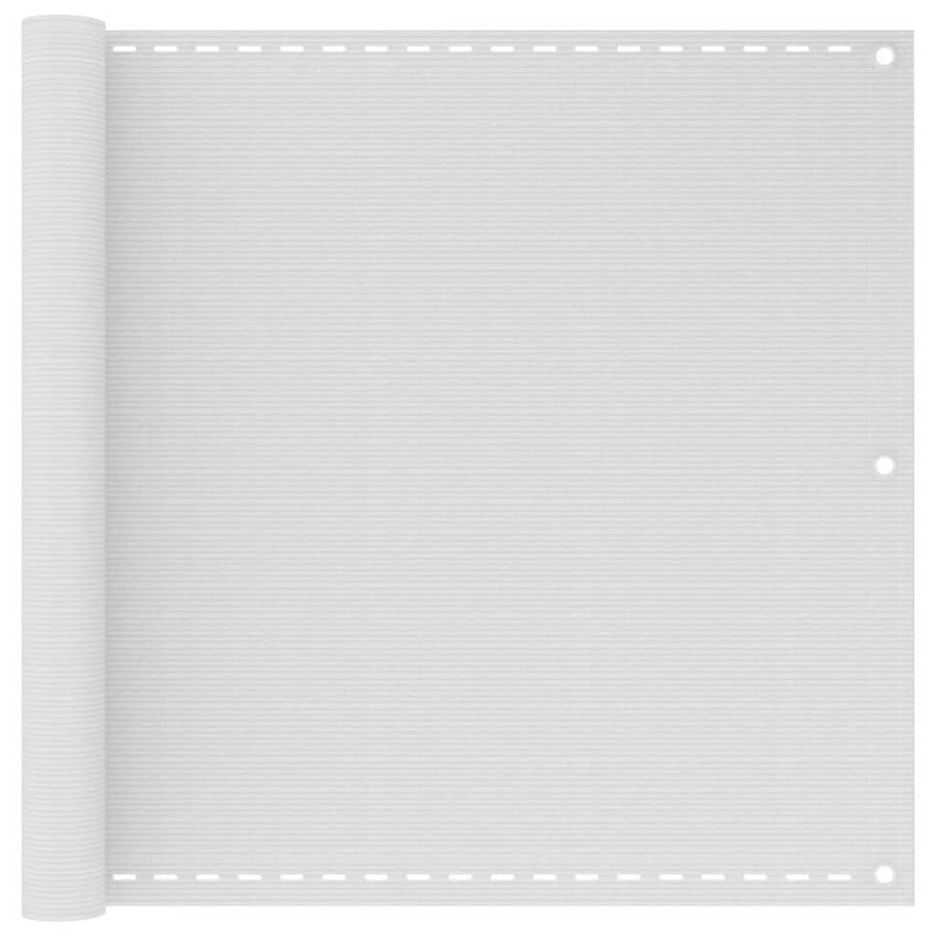Helloshop26 - Écran de balcon brise pare vue protection confidentialité en PEHD 90 x 600 cm blanc - Imagen 1