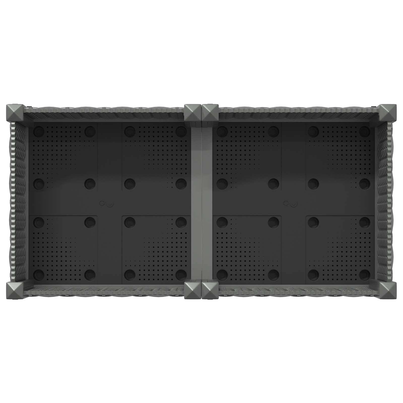 Jardinière polypropylène gris clair 80 x 40 x 33 cm - PANGIVO - Image 5