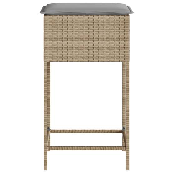 Chaise bois composite 2 places rotin beige 40 x 40 x 76 cm - Prolenta premium p364.5 - Image 6