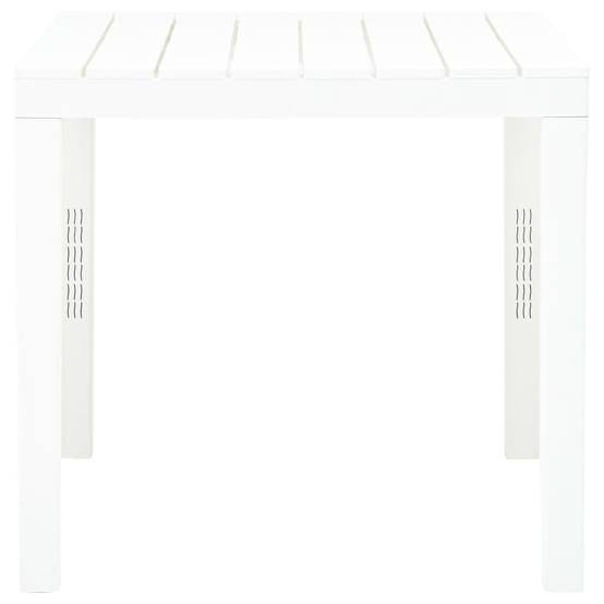 Table de jardin plastique blanc 78 x 78 x 72 cm - PANGIVO - Image 3