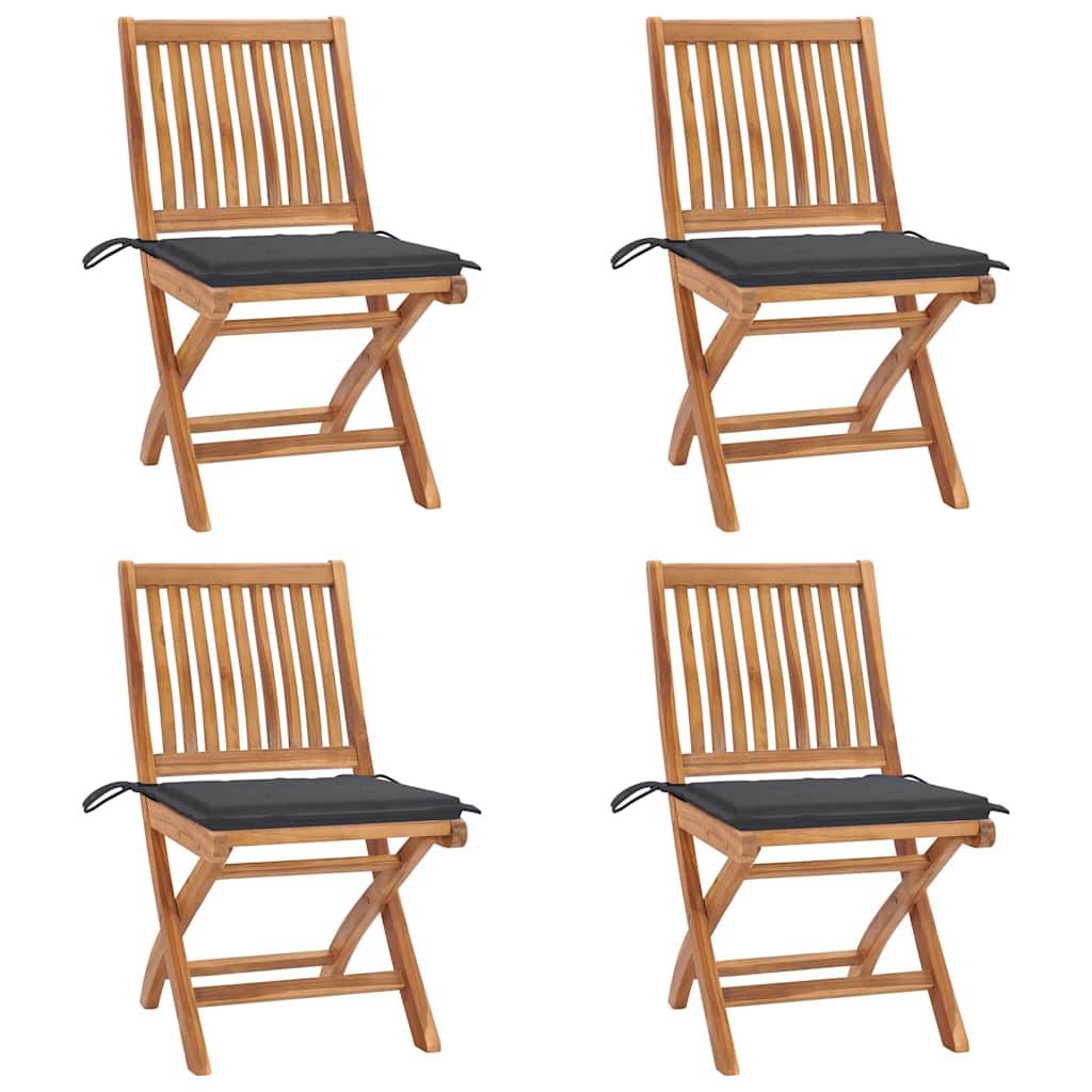 Prolenta Premium - Lot de 4 Chaise bois composite  Meindert Anthracite 46,5 X 58 X 88 cm  - P87209A - Image 1