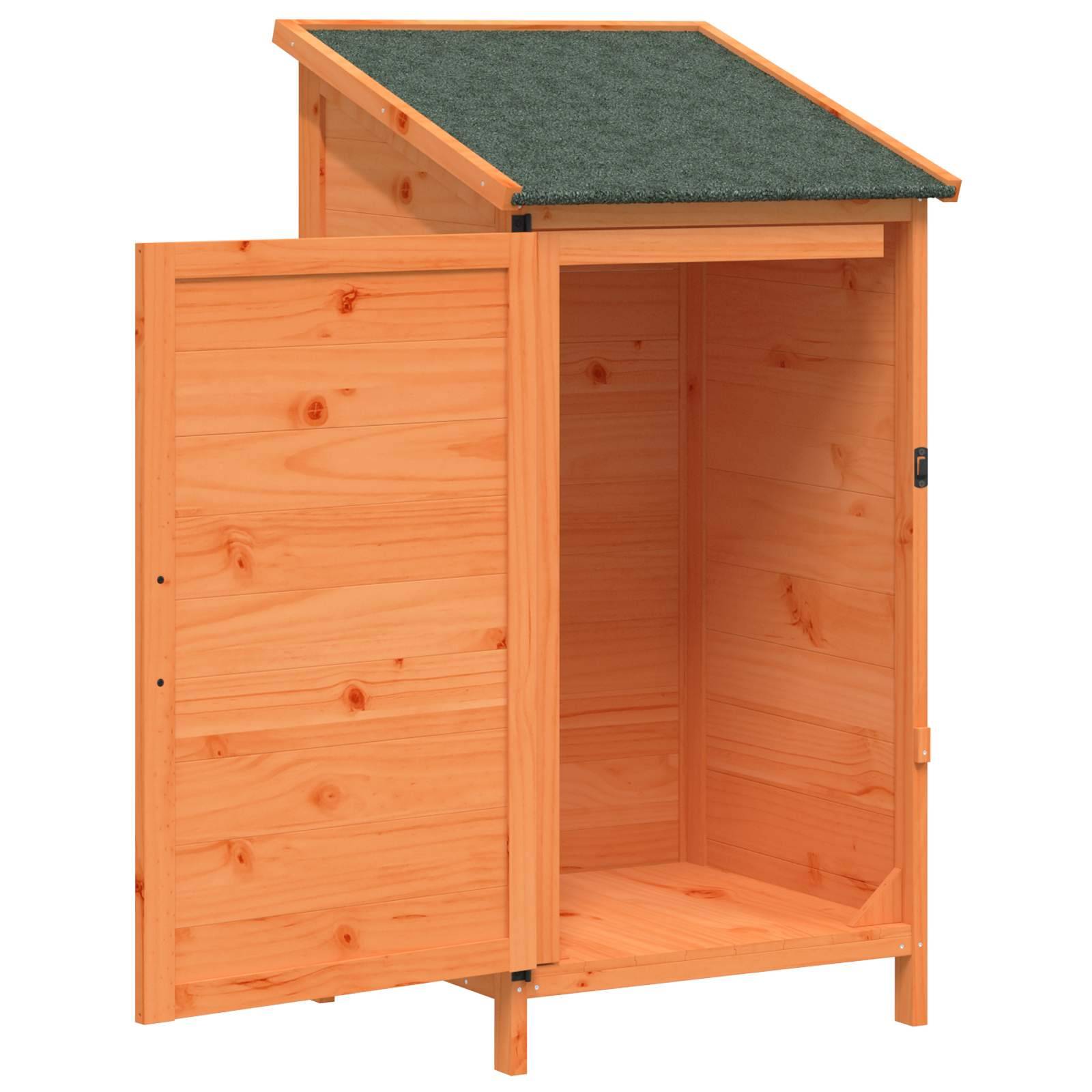 Vidaxl - Abri de jardin Marron 59,5 x 56 x 113,5 cm Bois de Sapin Massif 0.3m² vidaXL 42033439 - Image 5