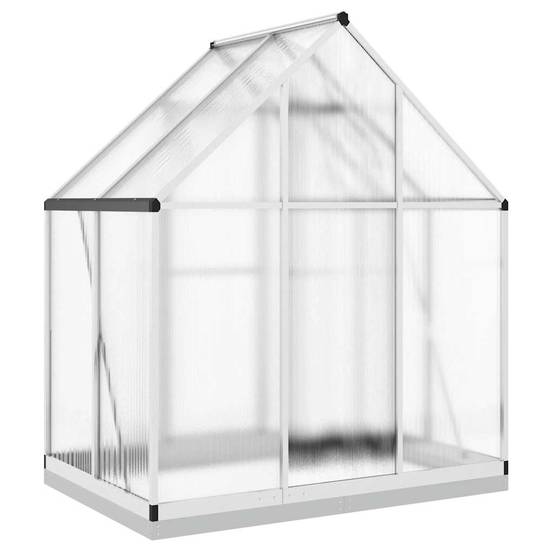Serre de Jardin Aluminium Polycarbonate 1,93m² avec Base Argent - ComfortXL Outdoor Living - Image 5