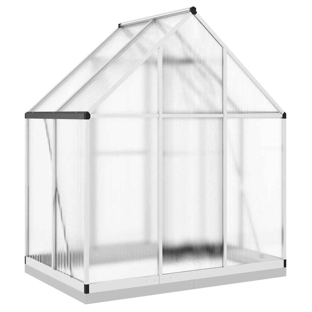 Serre de Jardin Aluminium Polycarbonate 1,93m² avec Base Argent - ComfortXL Outdoor Living - Image 5