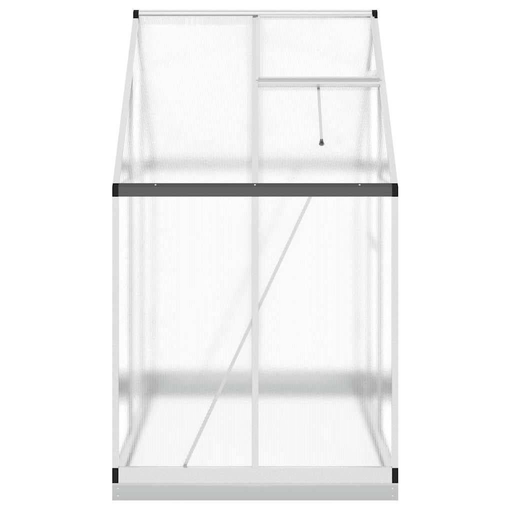 Serre de Jardin Aluminium Polycarbonate 1,93m² avec Base Argent - ComfortXL Outdoor Living - Image 4