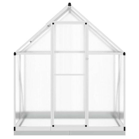 Serre de Jardin Aluminium Polycarbonate 1,93m² avec Base Argent - ComfortXL Outdoor Living - Image 3