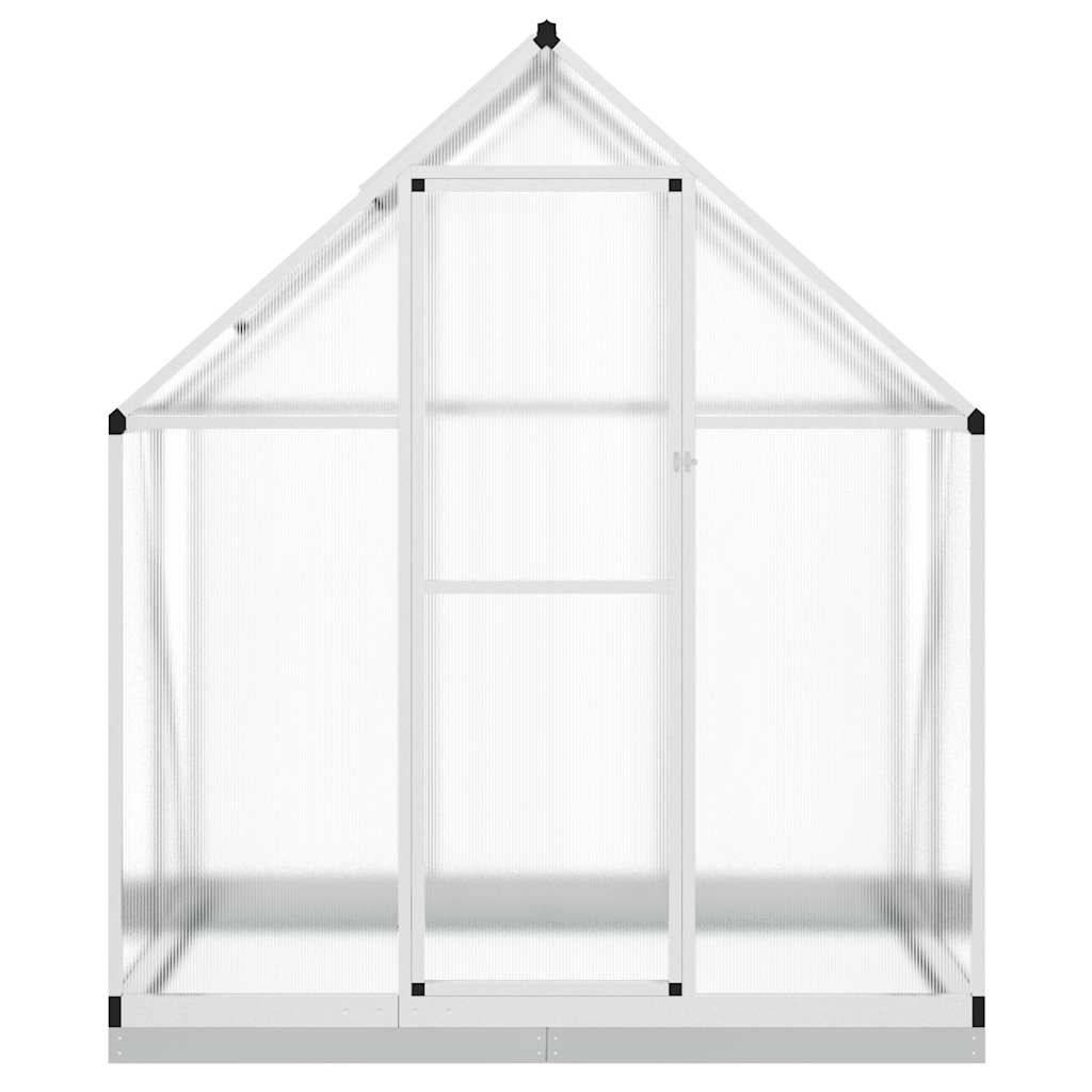 Serre de Jardin Aluminium Polycarbonate 1,93m² avec Base Argent - ComfortXL Outdoor Living - Image 3