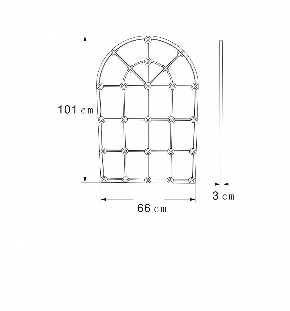 Amadeus - Miroir Grande Demeure gris 100 cm - Image 2