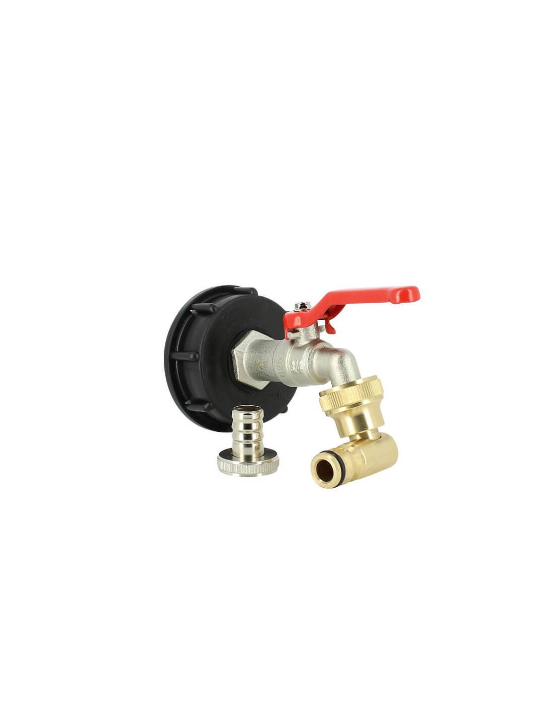 Raccord cuve S60X6 - Robinet ECO laiton 15 mm + Nez articulé - Imagen 1