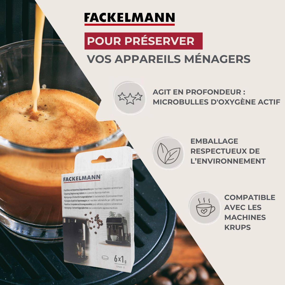 Détartrant pour entretien électroménagers Lot de 2, dimensions 9 x 2,8 x 15,5 cm Fackelmann Petit déjeuner - Image 2