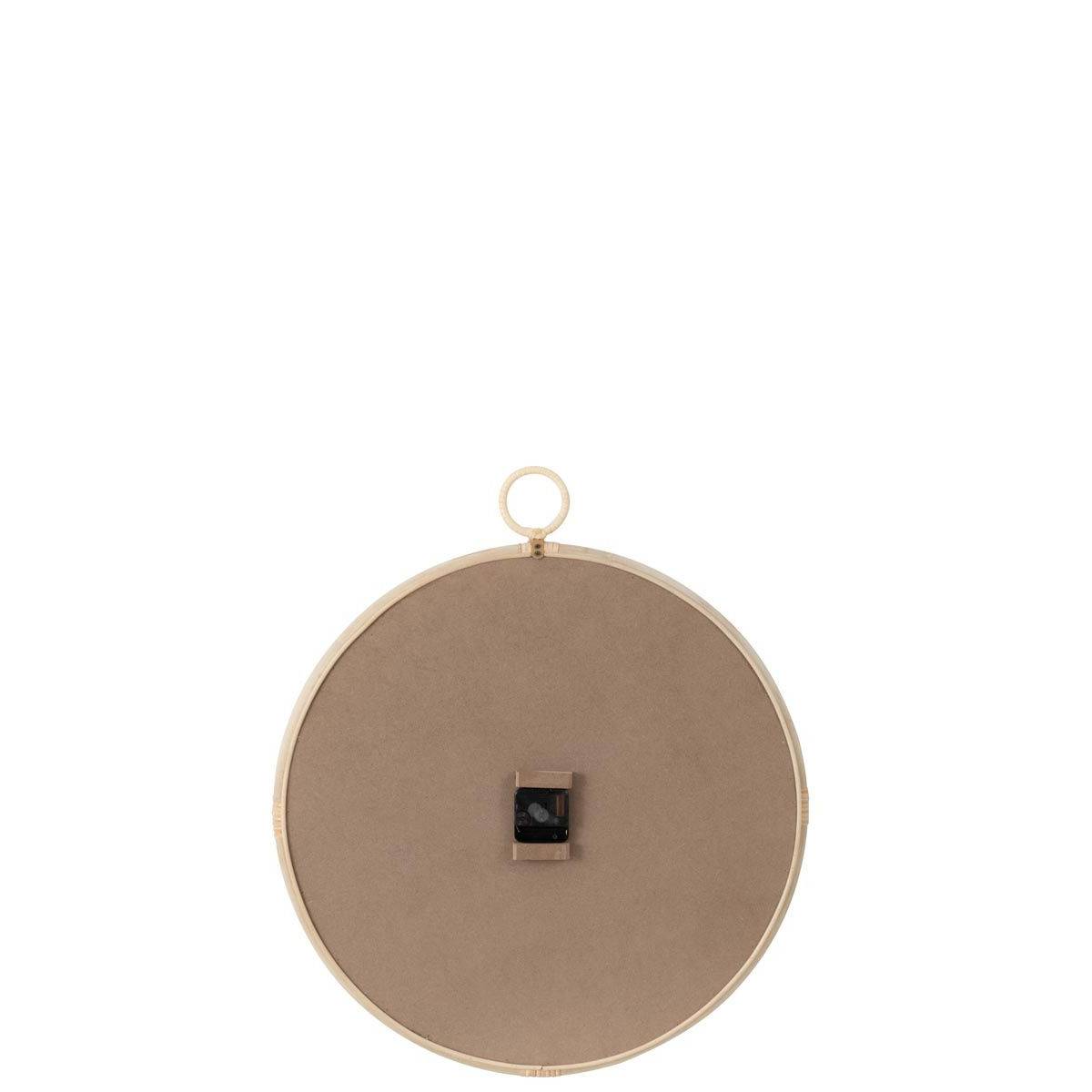Horloge Murale en Rotin "Kyr" 64cm Blanc - Image 2