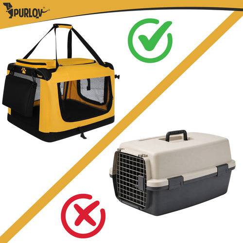 Sac de transport pliable Purlov pour chien et chat, 60 x 42 x 44 cm, supportant jusqu'à 25 kg. - Image 9