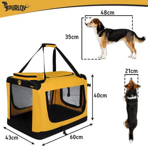 Sac de transport pliable Purlov pour chien et chat, 60 x 42 x 44 cm, supportant jusqu'à 25 kg. - Image 2