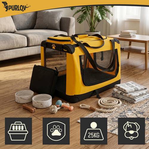 Sac de transport pliable Purlov pour chien et chat, 60 x 42 x 44 cm, supportant jusqu'à 25 kg. - Image 3