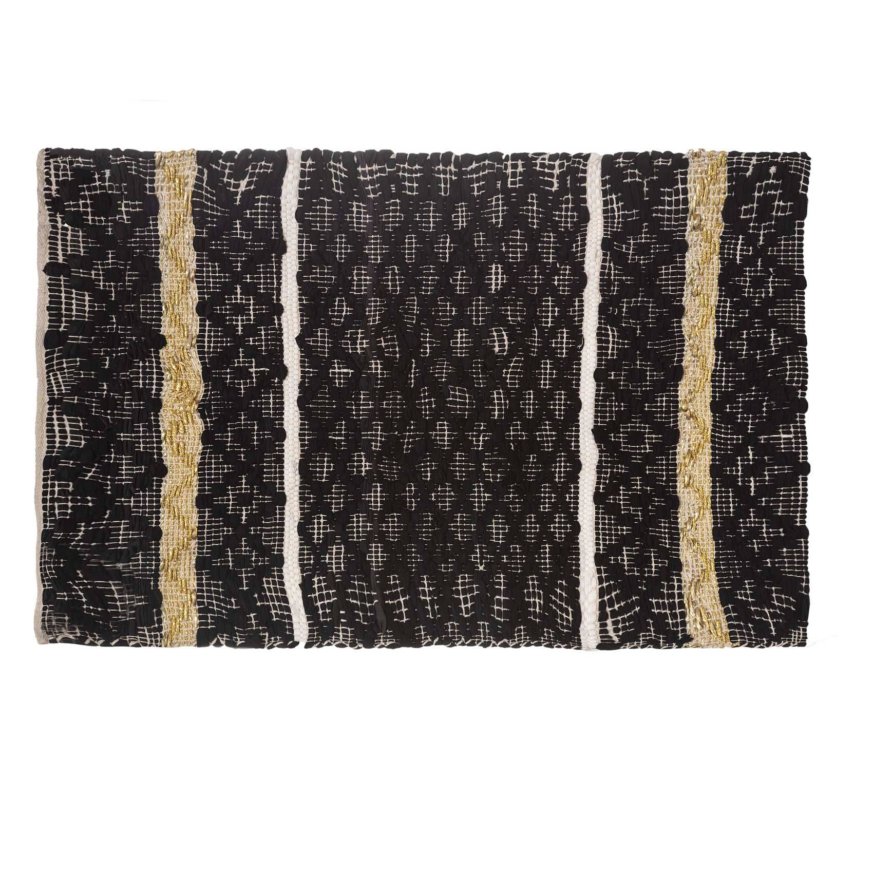 Atmosphera - Tapis ethnique à jacquard - ATMOSPHERA - Polyester/Jacquard/Coton - Noir - Imagen 1