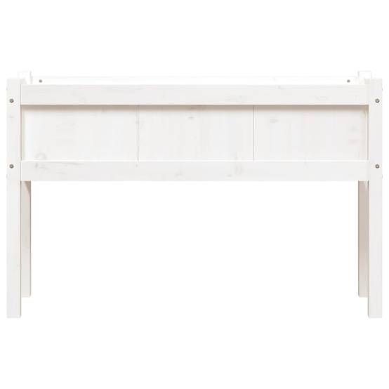 ComfortXL - Grande jardinière surélevée bois 110x31x70 cm potager terrasse Blanc – ComfortXL Outdoor Living - Image 5