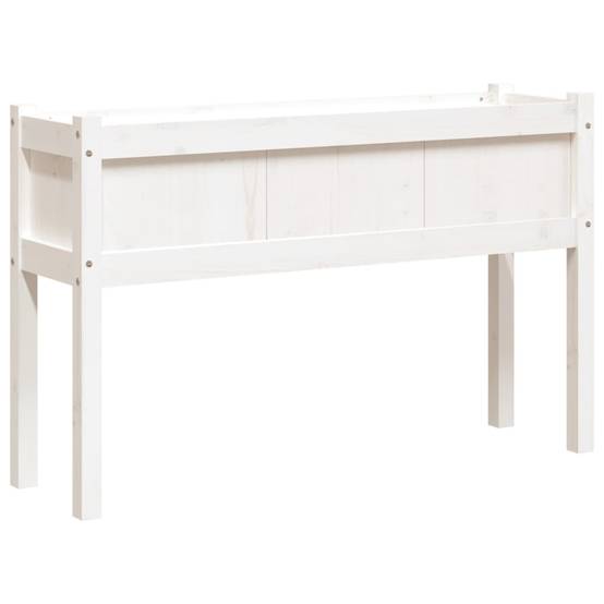 ComfortXL - Grande jardinière surélevée bois 110x31x70 cm potager terrasse Blanc – ComfortXL Outdoor Living - Image 7
