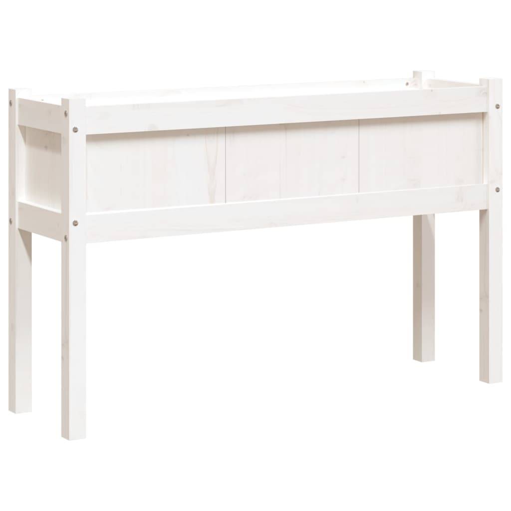 ComfortXL - Grande jardinière surélevée bois 110x31x70 cm potager terrasse Blanc – ComfortXL Outdoor Living - Image 7