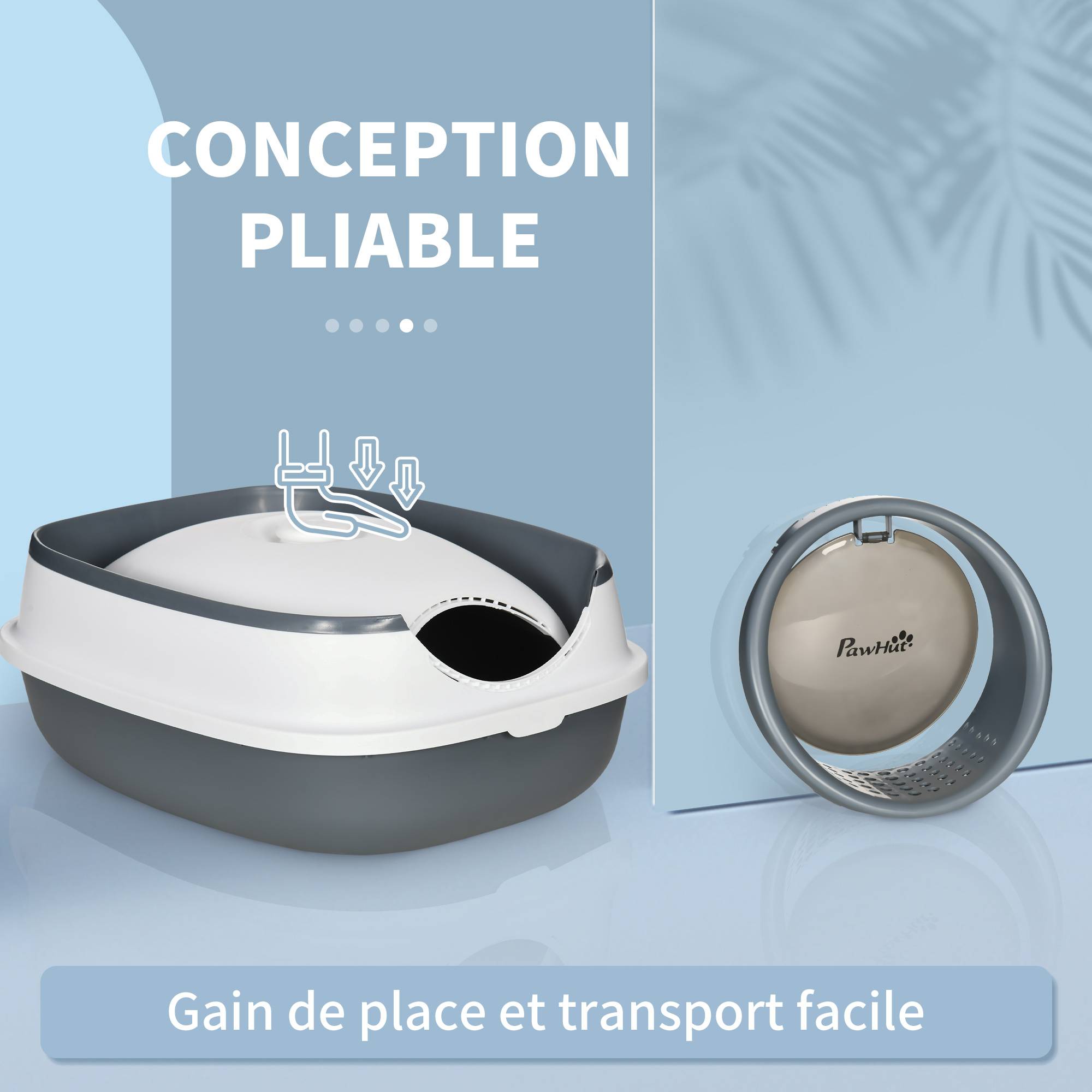 ComfortXL - Maison toilette pliable PP pour intérieur double entrée pelle 52x41x38cm - ComfortXL Outdoor Living - Image 9