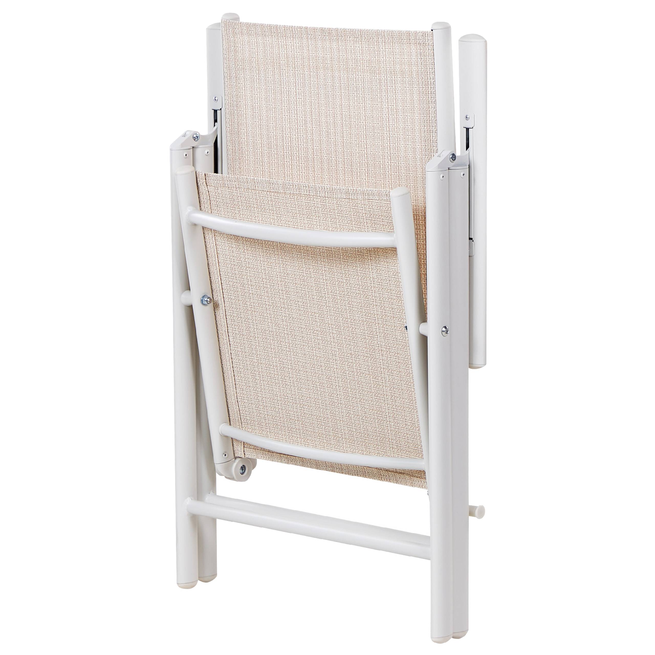 Beliani - Chaise de jardin Aluminium Beige CATANIA - Beliani - Imagen 8