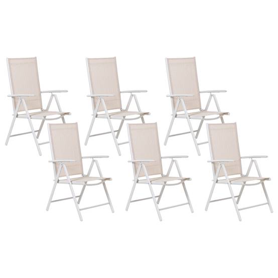 Chaise de jardin Aluminium Beige CATANIA - Beliani - Image 1